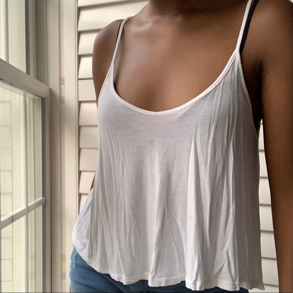 Flowy White Tank